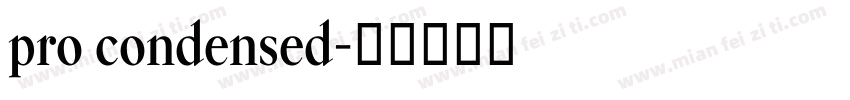 pro condensed字体转换